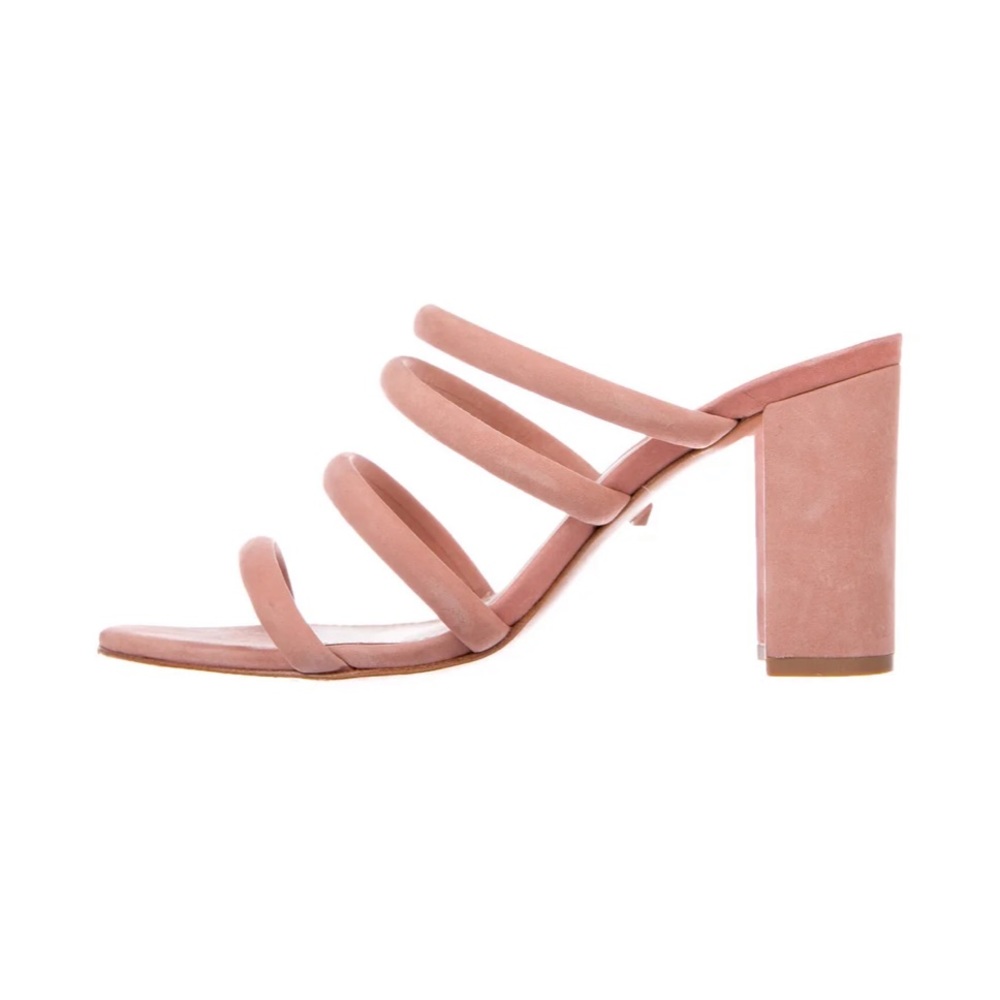 Schutz suede pink slide heels size 7